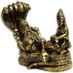 Panchdhatu Vishnu With Lakshmi Rest Upon Shesha Naag Idol